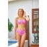 Kadın Soyut Desenler Bikini Takımı Badyli Askılı