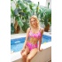 Kadın Soyut Desenler Bikini Takımı Badyli Askılı