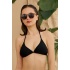 Üçgen Bağlamalı Bikini Takımı Siyah