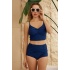 Bikini Takımı Yüksek Bel Toparlayıcı Önü Büzgülü