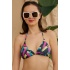Üçgen Bikini Takımı Soft Desenler Siyah Fırça Desen