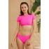 Genç Bikini Takımı Badyli Pembe Yarım Kol