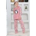Kapitex 4992 Kız Çocuk Penguenli Polar Uzun Kol Pijama Takımı