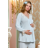 Aqua 25143 Dantel Detay Lohusa Pijama Takım