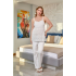 Aqua 25140 Kadın Fistolu Lohusa Sabahlıklı Pijama Takım