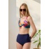 Bikini Takımı Kruvaze Toparlayıcı Lacivert Renk Paletli