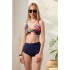 Bikini Takımı Kruvaze Toparlayıcı Lacivert Renk Paletli