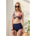 Bikini Takımı Kruvaze Toparlayıcı Lacivert Renk Paletli