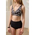 Bikini Takımı Kruvaze Toparlayıcı Siyah Çizgi Desen