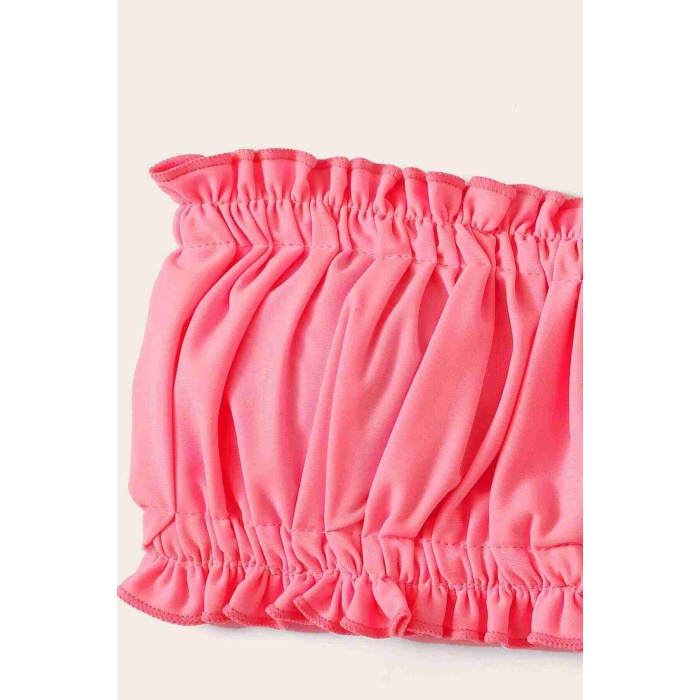Angelsin Brezilya Model Büzgülü Bağlamalı Bikini Altı Pembe