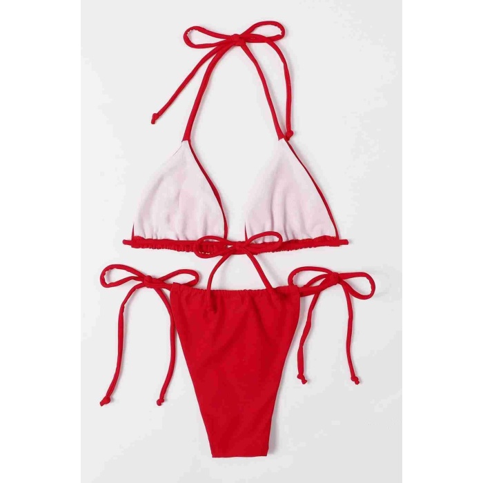 Angelsin Brezilya Model Bağlamalı Bikini Altı Kırmızı