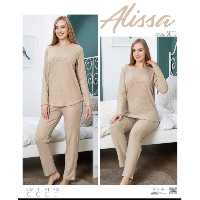 Alissa 6013 Kadın Uzun Kol Pijama Takımı