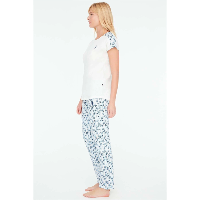 U.S Polo 16916 Kadın Yuvarlak Yaka Pijama Takım