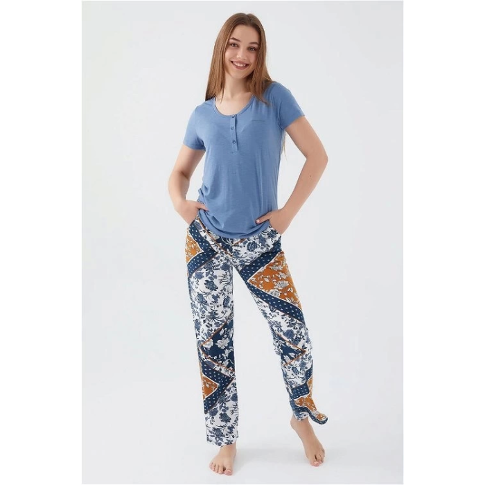 Pierre Cardin 8507-S Kadın Kısa Kol Pijama Takımı