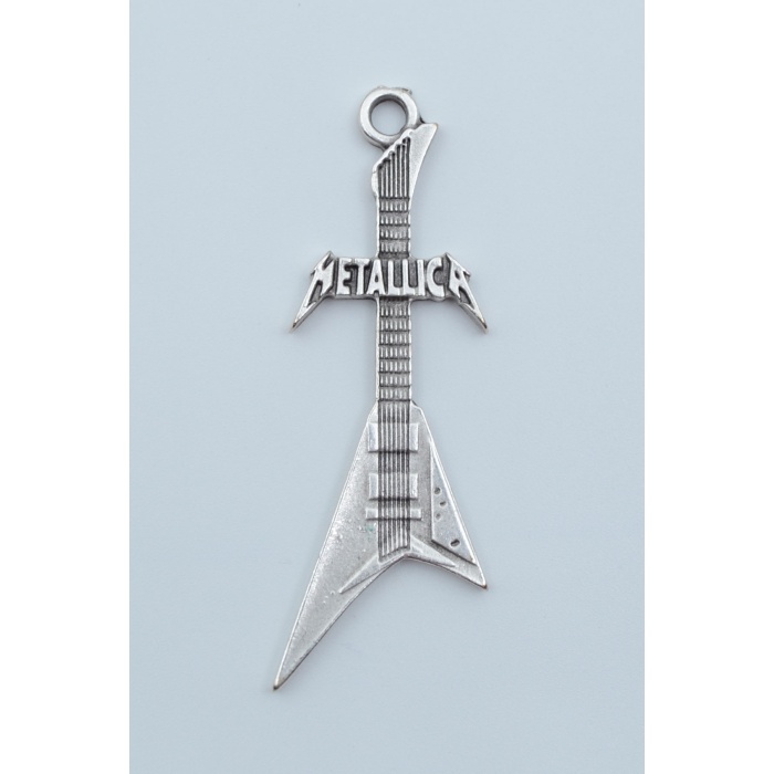 Metallica Elektro Gitar Örme Zincir Kolye