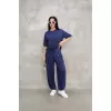 Osy Modal Yumuşak Dokulu Kumaş  Oversize Bisiklet Yaka T-shirt Jogger Eşofman Altı  Eşofman Takımı  - Lacivert