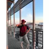 Bisiklet Yaka Yıkamalı Baskılı T-Shirt - Antrasit