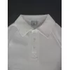 Yakalı Patlı Kısa Kol T-shirt - Beyaz