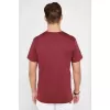 Erkek 24/1 Düz A Kalite Oversize T-shirt - Bordo