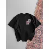 Erkek Baskılı Oversize T-shirt - Siyah