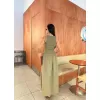 Kolsuz Uzun Elbise - Haki