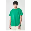 Erkek 24/1 Düz A Kalite Oversize T-shirt - Yeşil