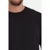 Erkek 24/1 Düz A Kalite Oversize T-shirt - Siyah
