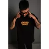 Erkek Dijital Baskılı T-Shirt - Siyah