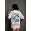 Kadın Sırt Baskılı T-shirt - Beyaz