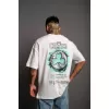 Erkek Sırt Baskılı T-shirt - Beyaz