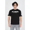 Erkek 24/1 Penye Baskılı T-Shirt - Siyah