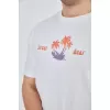 Erkek Ön ve Arka Baskılı T-Shirt - Beyaz
