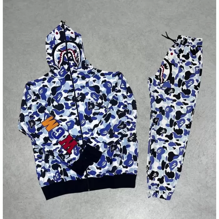 Unisex Pubg Bape x Shark Eşofman Takımı - Gri