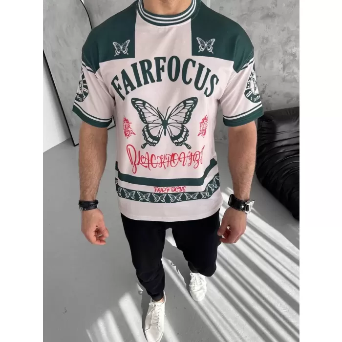 Erkek Dijital Baskılı Tshirt - Mavi