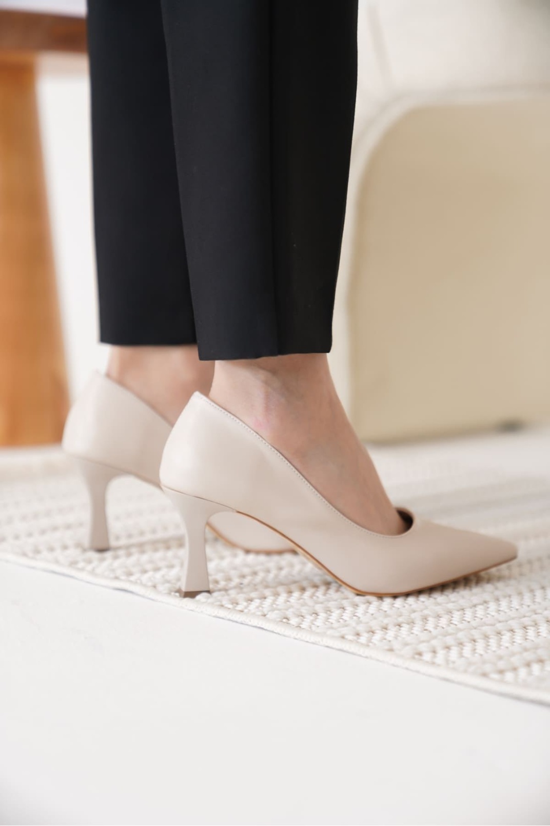 Alexandra Kadın Bej Stiletto