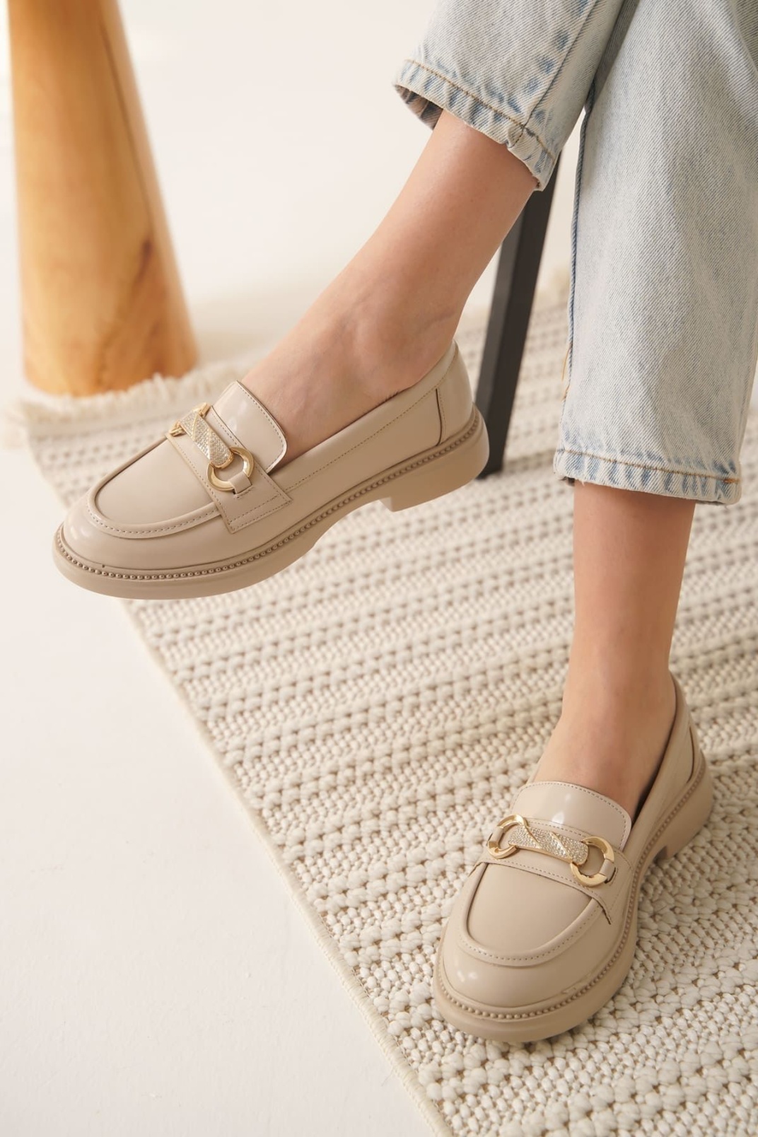 Lance Kadın Bej Rugan Loafer