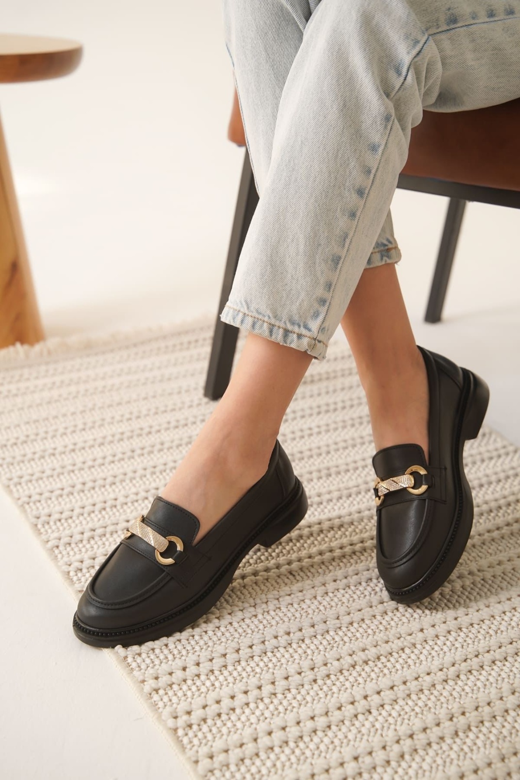 Lance Kadın Siyah Loafer