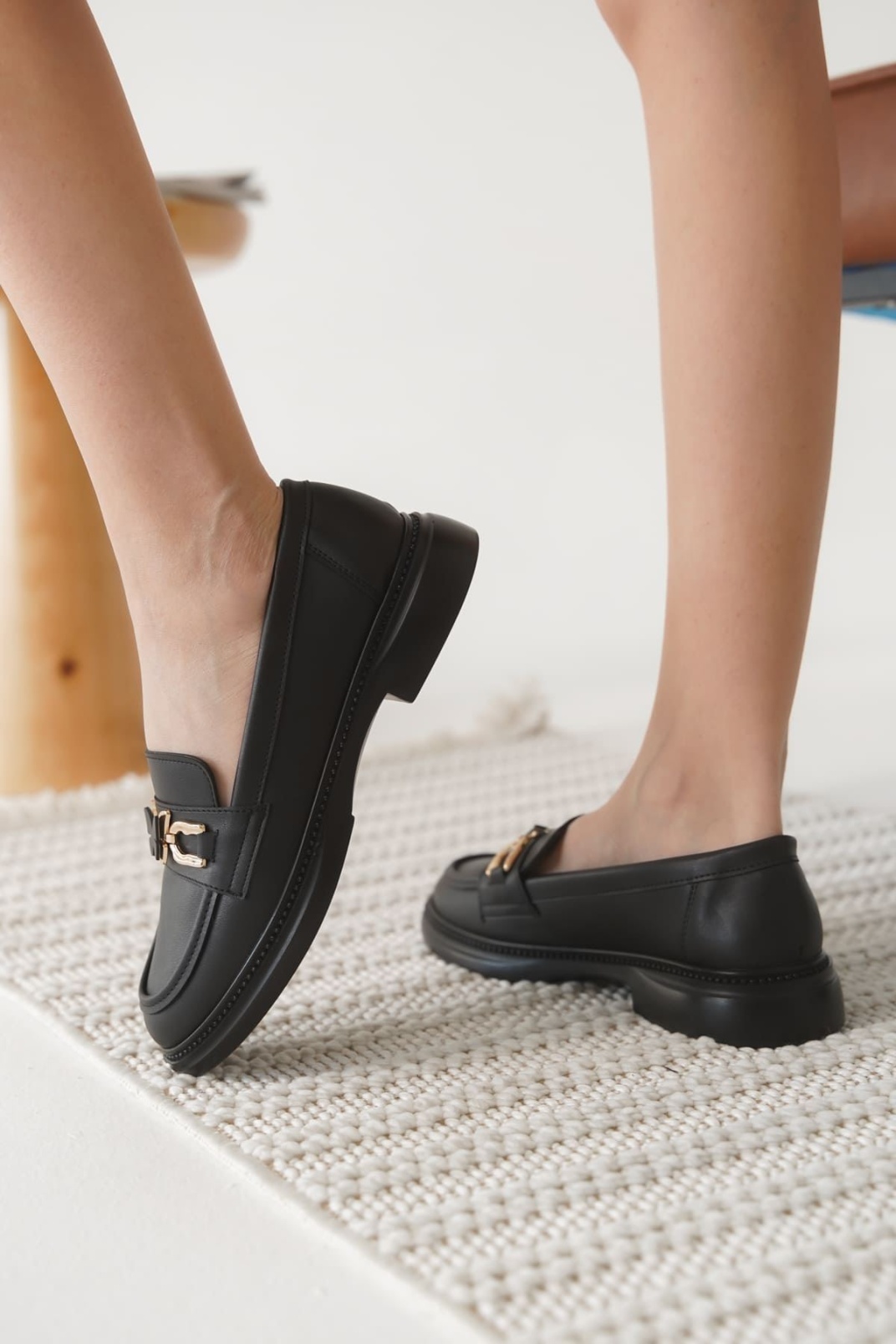 Selly Kadın Siyah Loafer