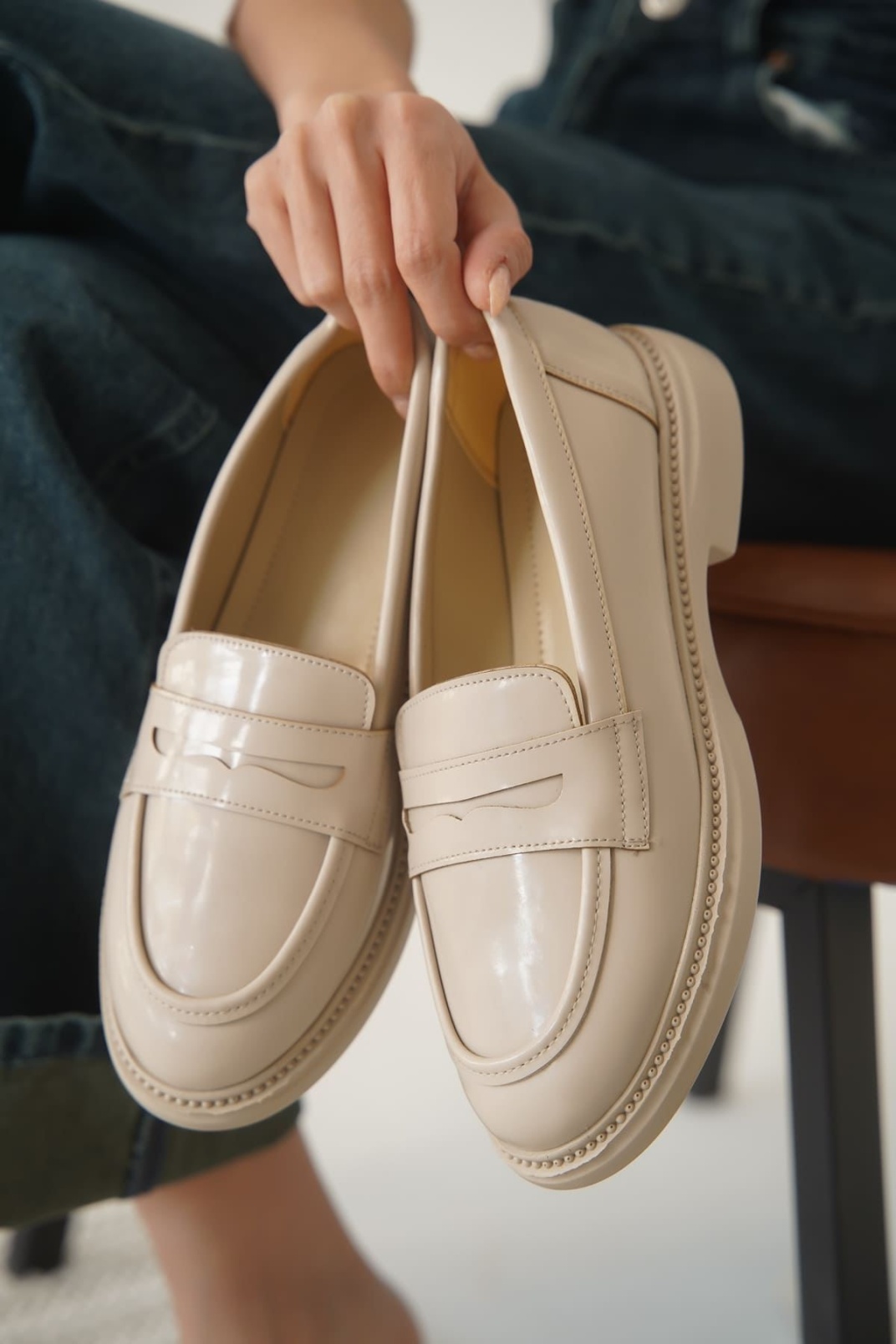 Sunny Kadın Bej Rugan Loafer