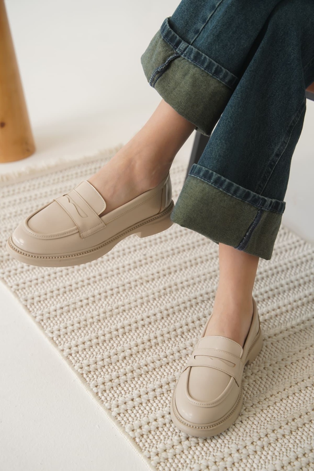 Sunny Kadın Bej Rugan Loafer