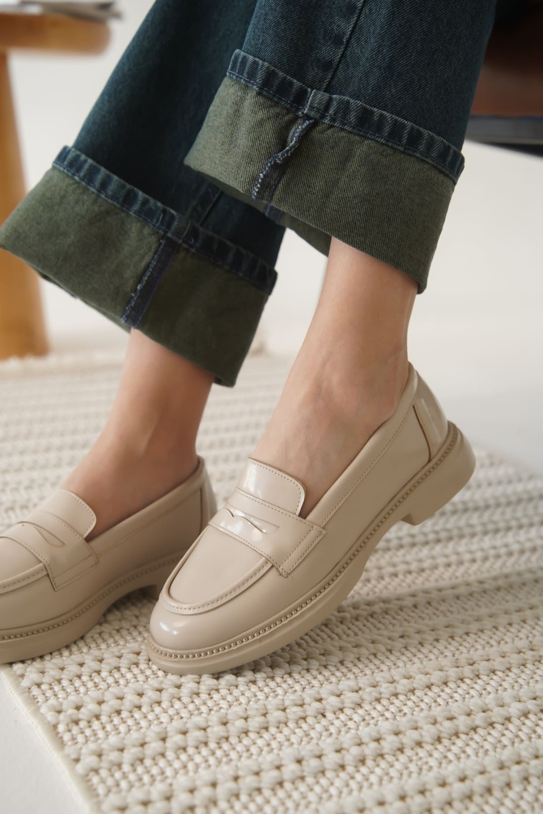 Sunny Kadın Bej Rugan Loafer