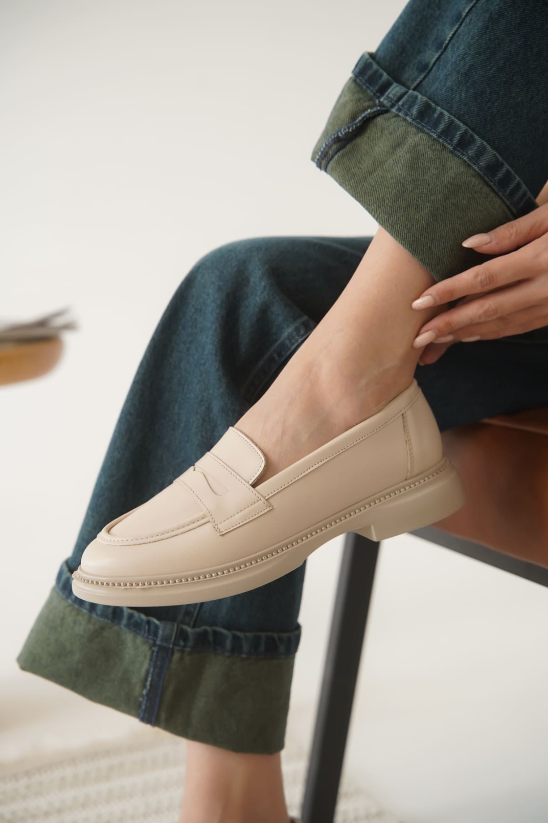 Sunny Kadın Bej Loafer