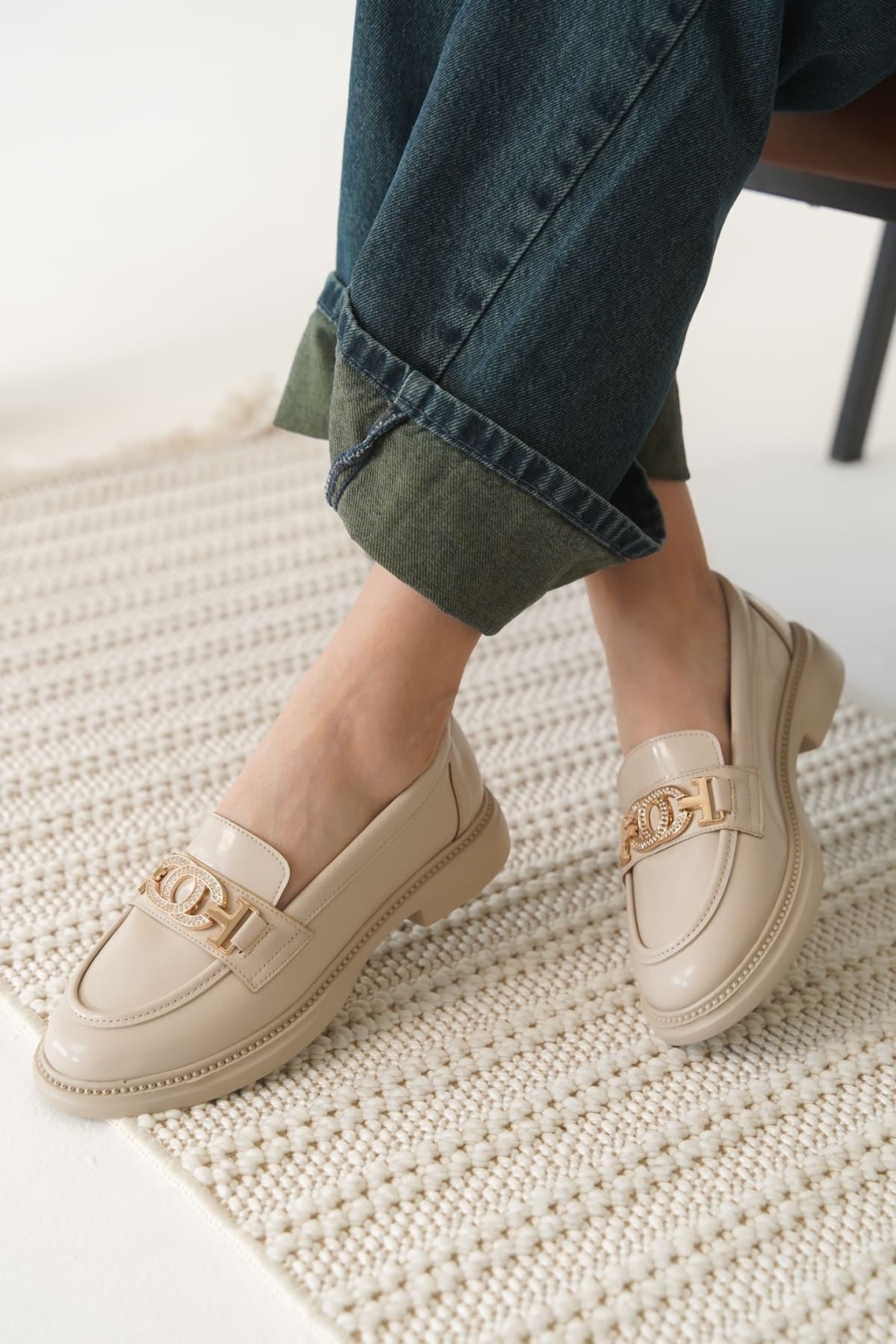 Viola Kadın Bej Rugan Loafer