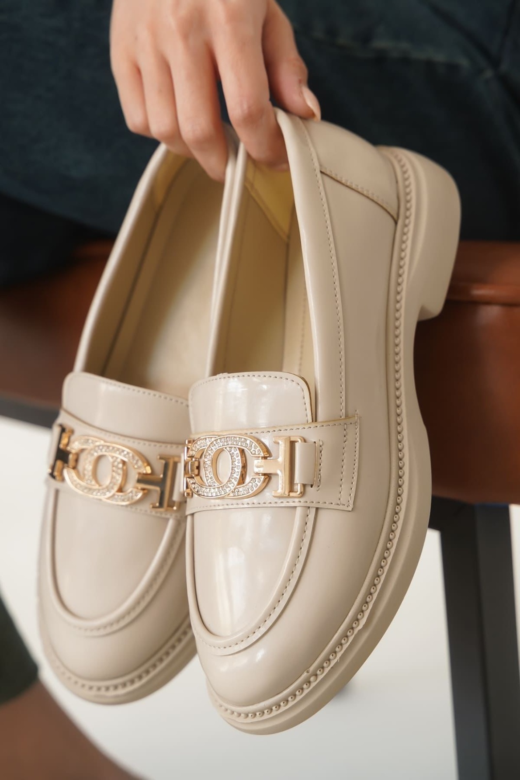 Viola Kadın Bej Rugan Loafer