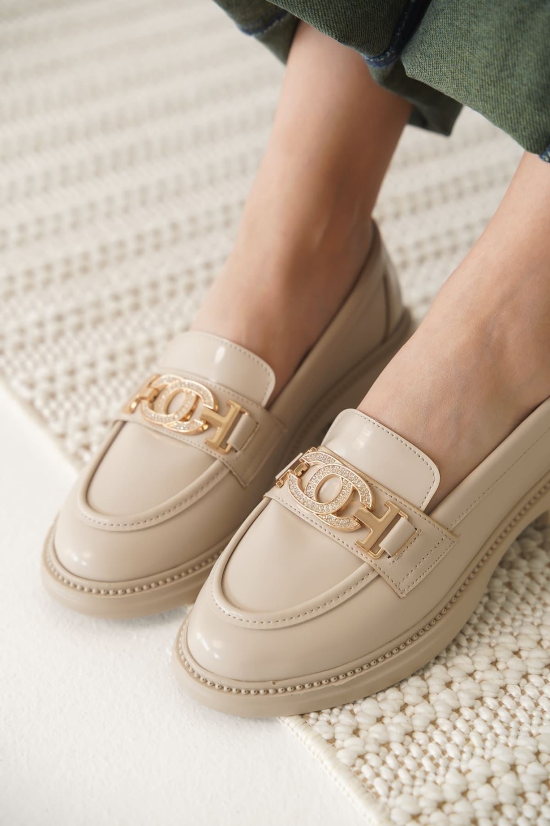 Viola Kadın Bej Rugan Loafer