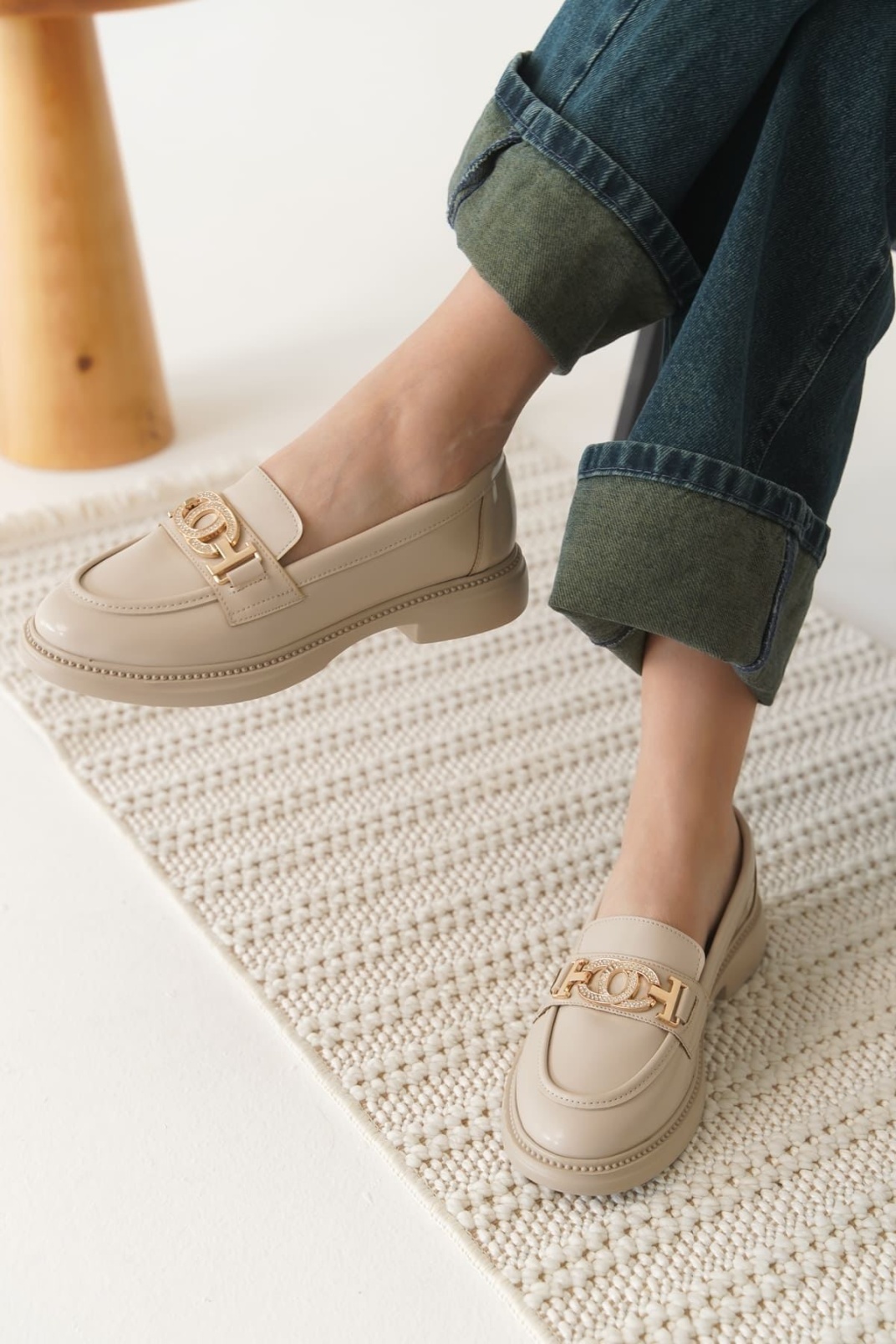 Viola Kadın Bej Rugan Loafer
