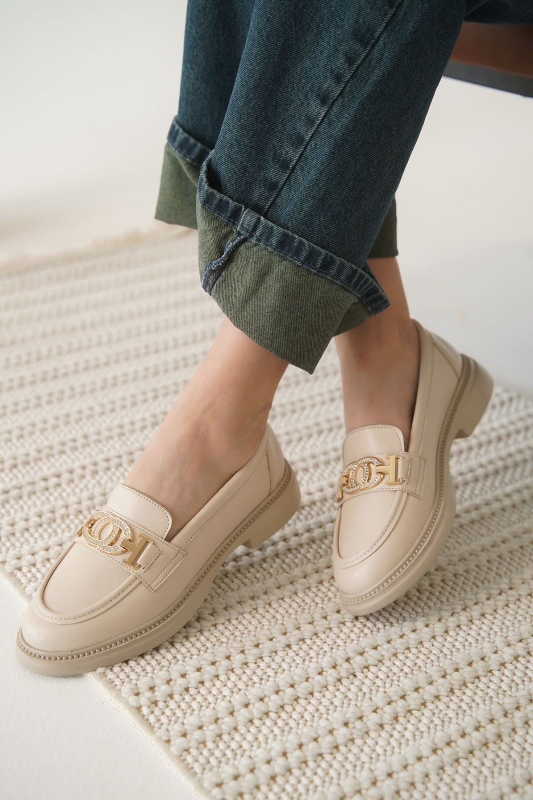 Viola Kadın Bej Loafer
