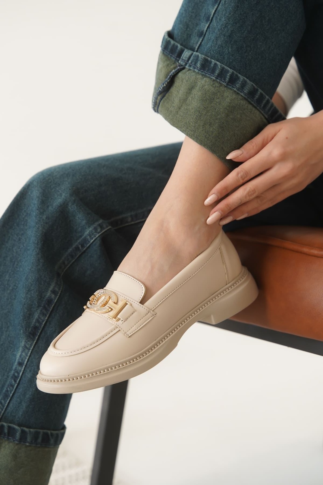 Viola Kadın Bej Loafer