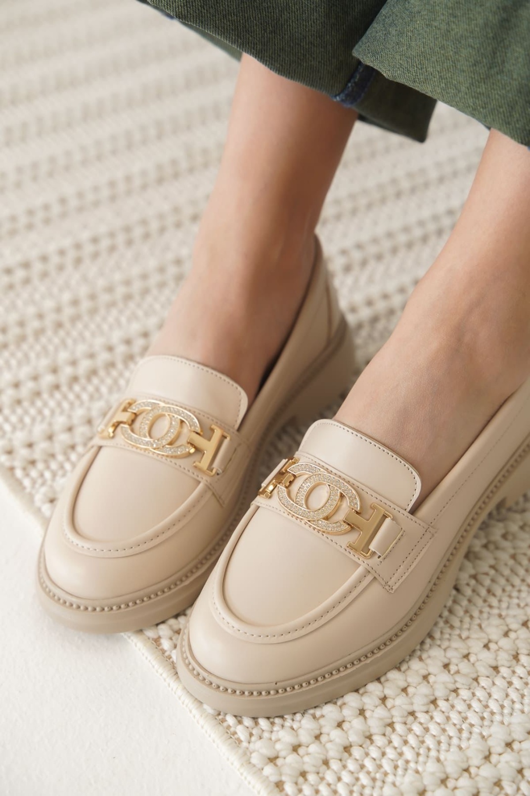 Viola Kadın Bej Loafer