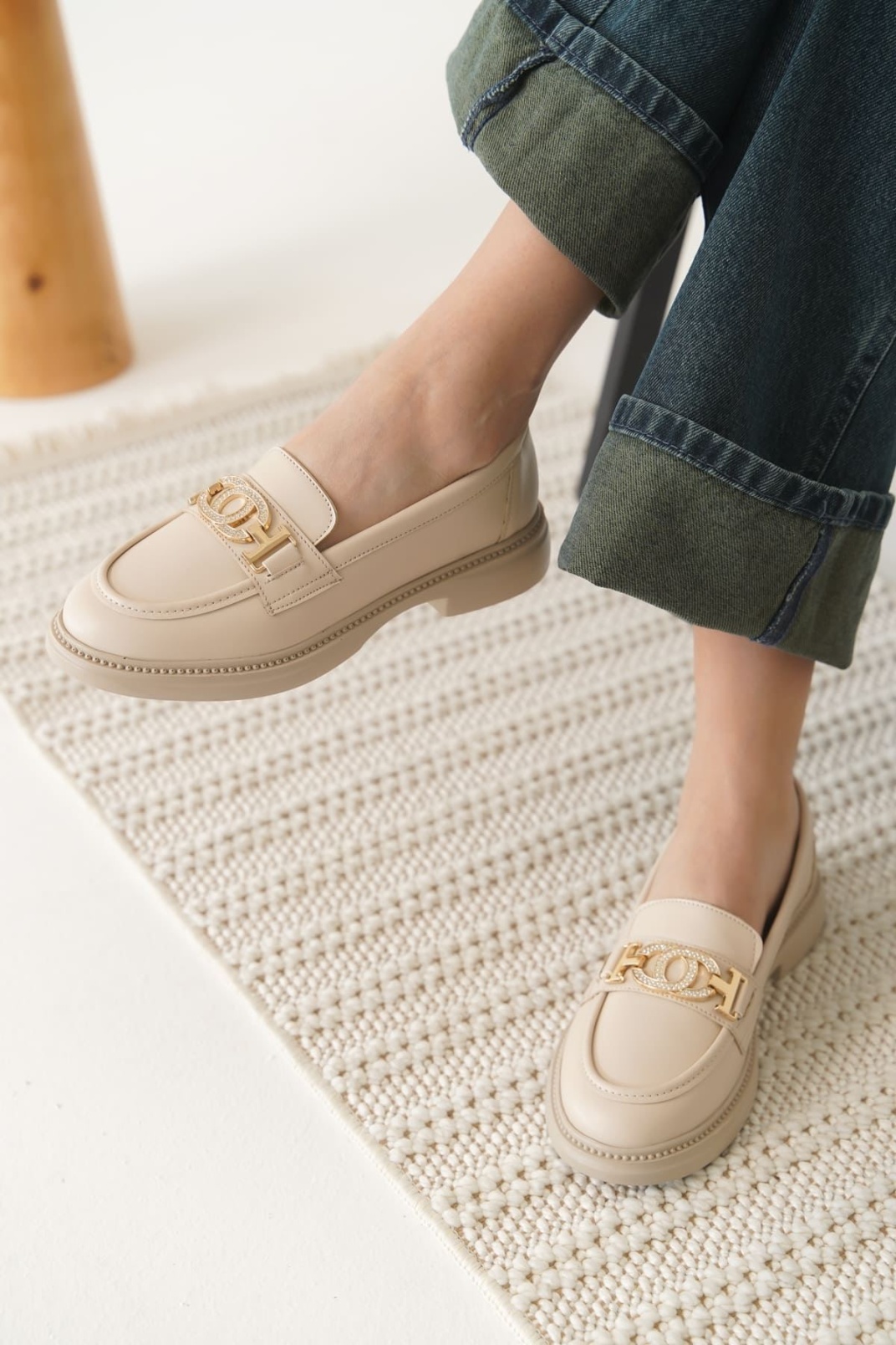 Viola Kadın Bej Loafer